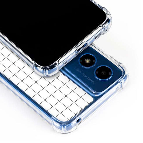 White Grid Moto G 5G (2024) Clear Case